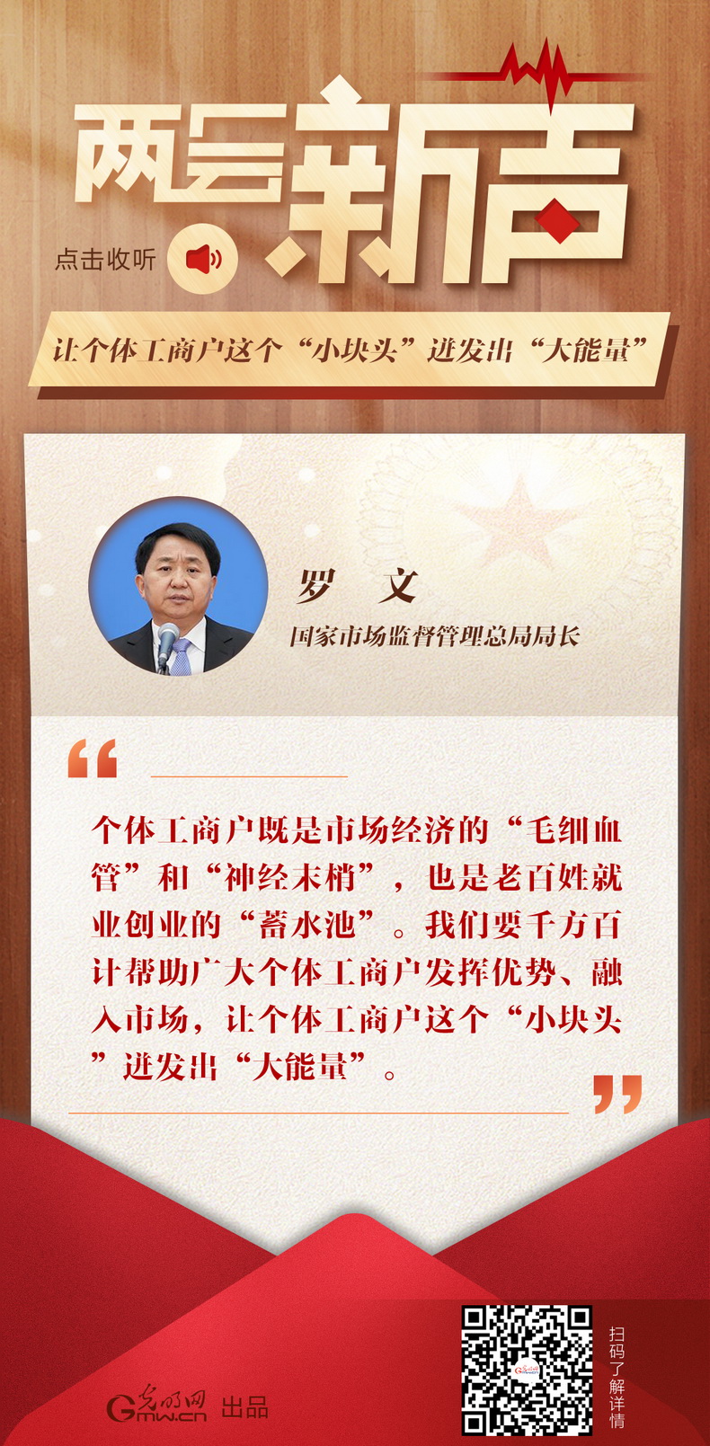 【開局之年看經(jīng)濟·兩會新聲】羅文:讓個體工商戶這個“小塊頭”迸發(fā)出“大能量”