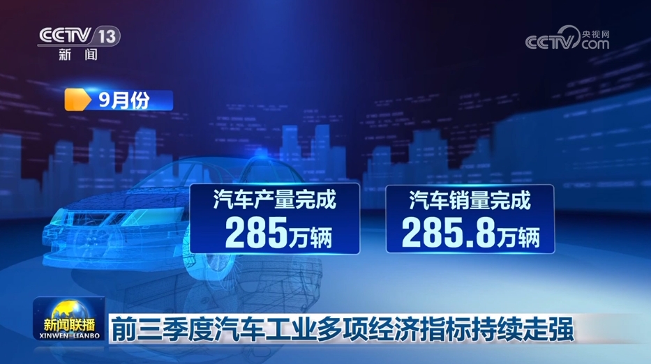 前三季度汽車工業(yè)多項經(jīng)濟(jì)指標(biāo)持續(xù)走強