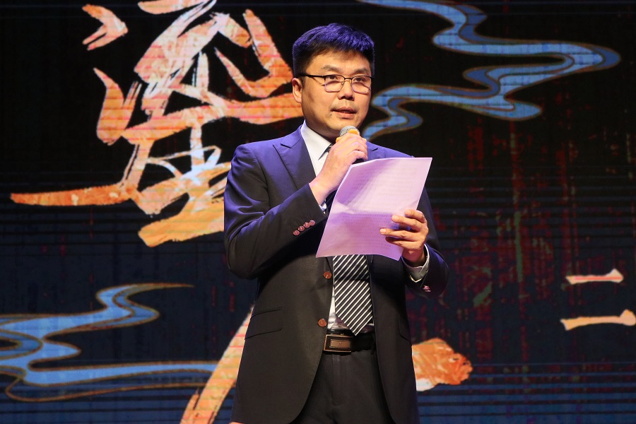 北京外國語大學(xué)黨委常委、副校長趙剛在活動現(xiàn)場講話。主辦方供圖