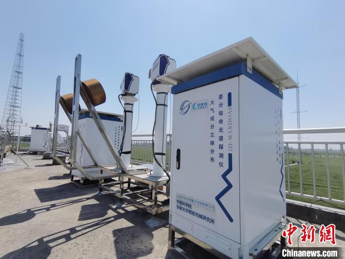 壽縣國家氣候觀象臺內(nèi)各種觀測設(shè)備?！侨?攝