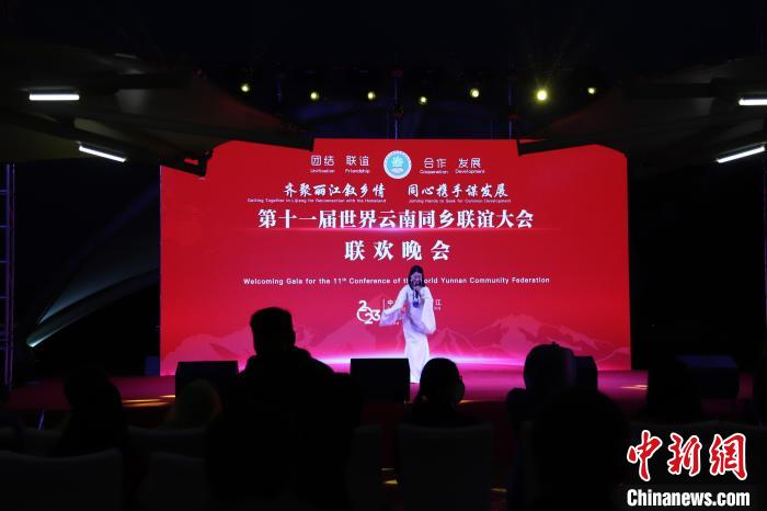 圖為第十一屆世界云南同鄉(xiāng)聯(lián)誼大會舉辦聯(lián)歡晚會。　崔永江 攝