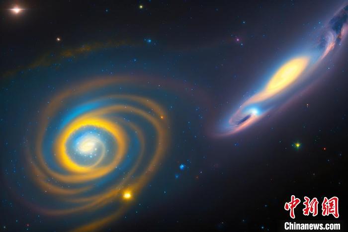 本星系群的三維藝術(shù)圖?！≈锌圃簢姨煳呐_ 供圖