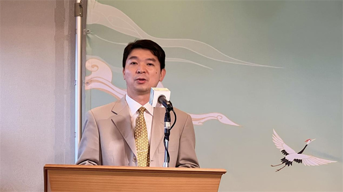 中國駐東京旅游辦事處主任歐陽安致辭。中國駐東京旅游辦事處供圖