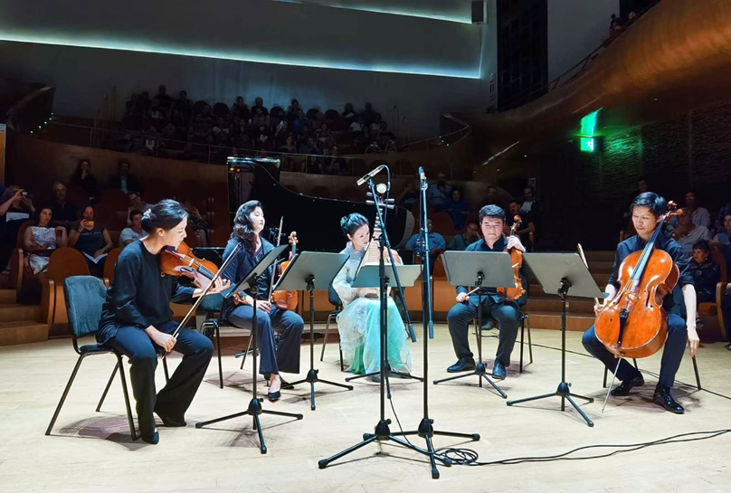 “古老文明的現(xiàn)代回聲——中國當代作曲家室內(nèi)樂作品音樂會”在意大利舉行。中國駐意大利使館供圖