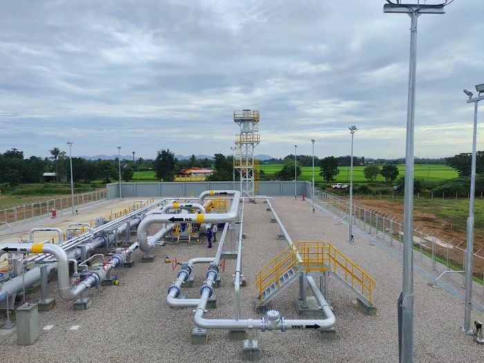 泰國新崗天然氣管道項目首站?？ì斎R 攝