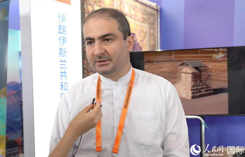 圖為伊朗使館媒體和公共外交專員阿米爾·曼蘇里。人民網(wǎng) 王禹蘅攝
