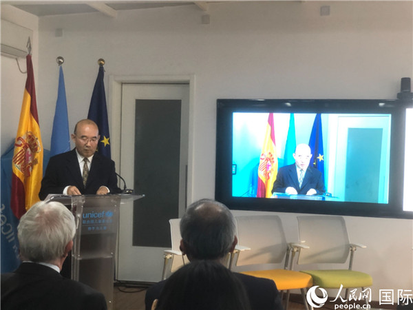 生態(tài)環(huán)境部應對氣候變化司一級巡視員孫楨在研討會上致辭。 人民網(wǎng)記者 趙健攝