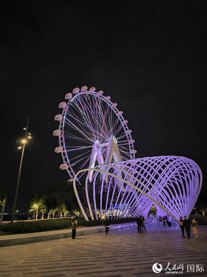 灣區(qū)之光摩天輪。人民網(wǎng) 田易攝
