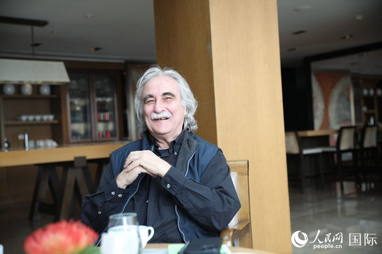 塞浦路斯歐洲大學前校長科斯塔斯·古利亞莫斯。人民網 殷韜攝