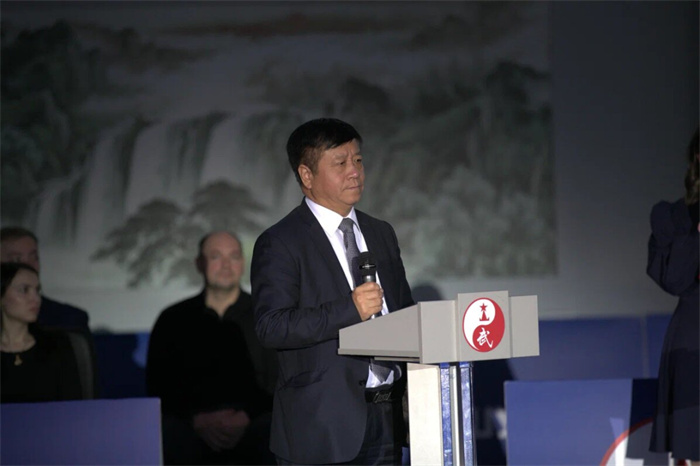 中國駐俄羅斯大使張漢暉致辭。駐俄羅斯大使館供圖