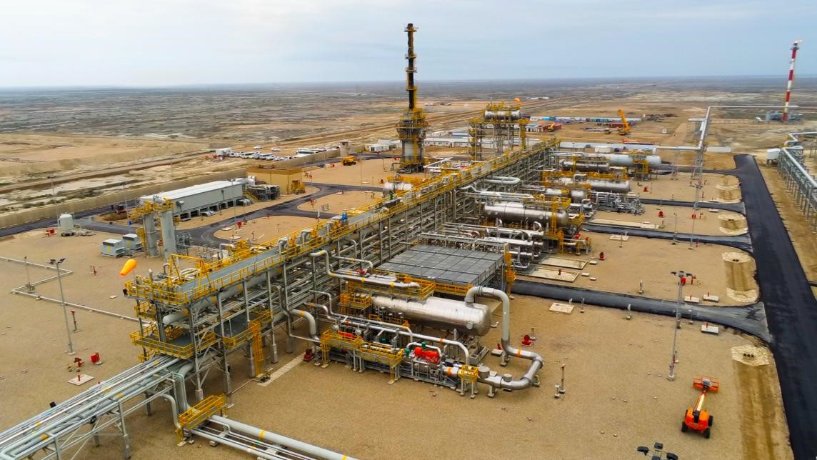 圖為西古爾納-1油田項(xiàng)目一景。中國(guó)石油（伊拉克）西古爾納公司供圖。