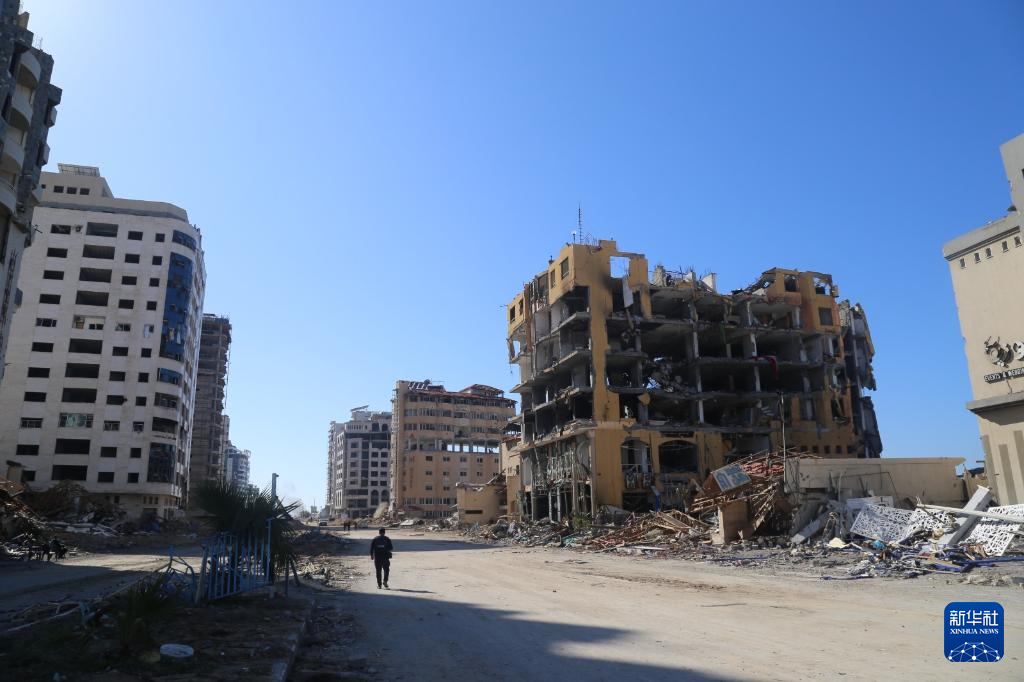 這是1月25日拍攝的加沙城一角。新華社發(fā)