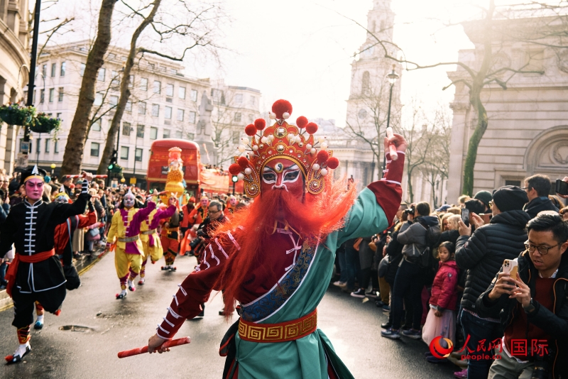 倫敦新春慶典現(xiàn)場(chǎng)。人民網(wǎng) 郭錦標(biāo)、楊浩鵬攝