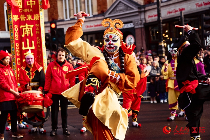 倫敦新春慶典現(xiàn)場(chǎng)。人民網(wǎng) 郭錦標(biāo)、楊浩鵬攝