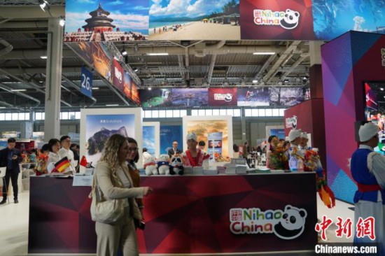  3月5日，2024年柏林國際旅游交易會(ITB)在柏林會展中心拉開帷幕。以“你好！中國”為主題的中國展區(qū)當(dāng)日亮相展會。中新社記者 馬秀秀 攝