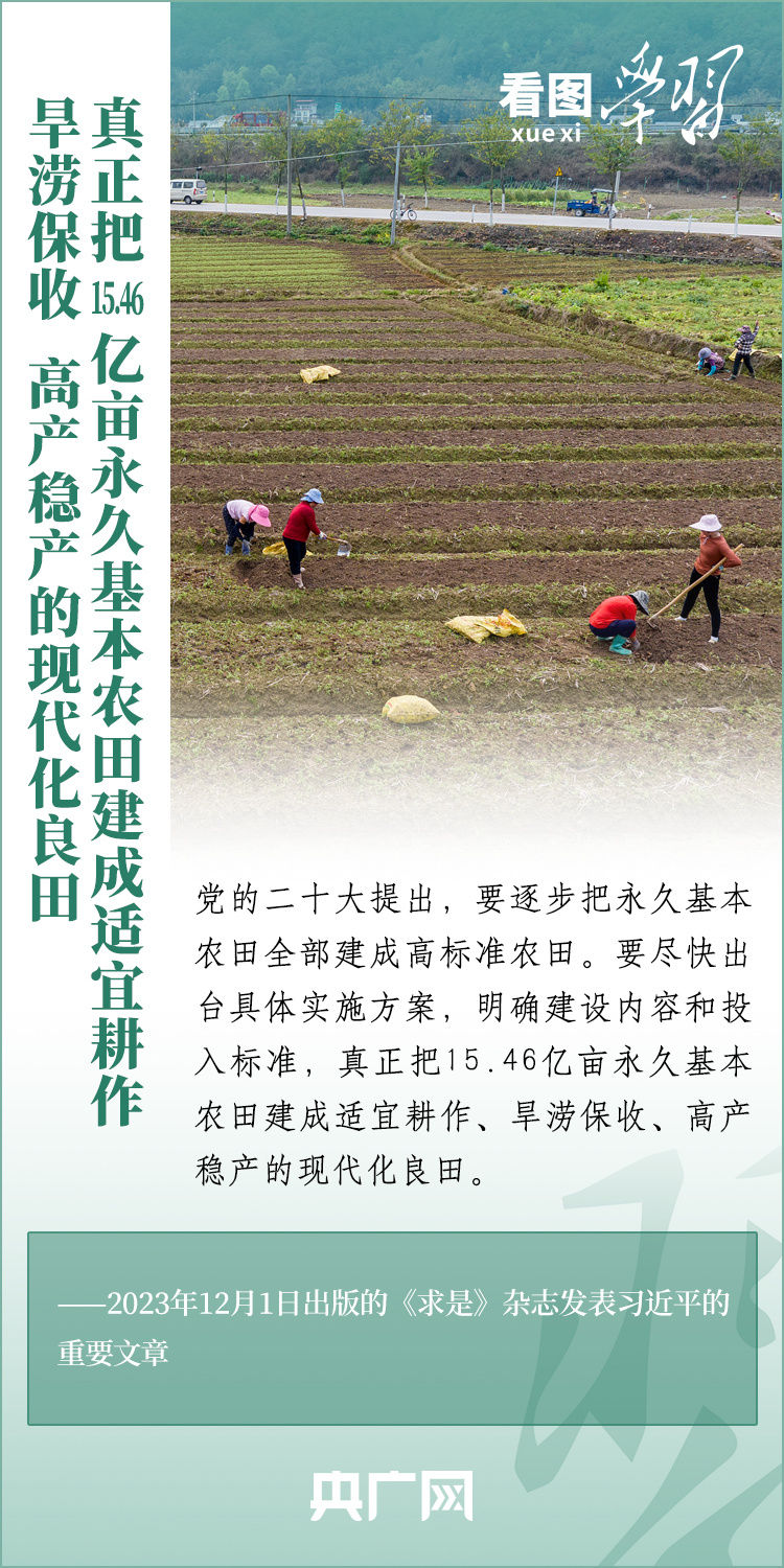 看圖學(xué)習(xí)丨推廣良田、良種、良法、良機 給農(nóng)業(yè)現(xiàn)代化插上科技的翅膀