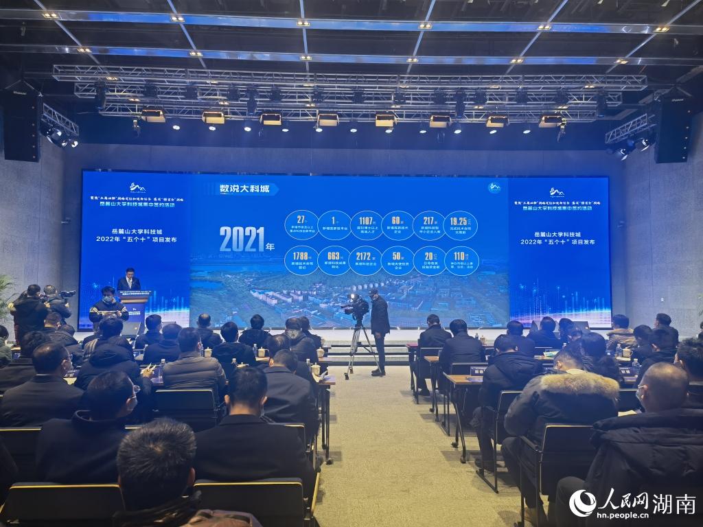 大科城管委會主任羅予武發(fā)布“五個(gè)十”項(xiàng)目。人民網(wǎng) 匡瀅攝