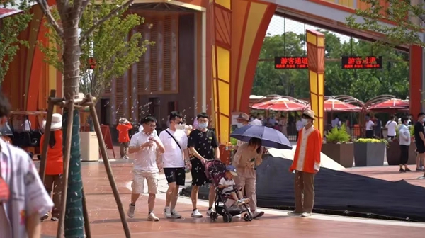 試運行中的淮安方特。受訪方供圖