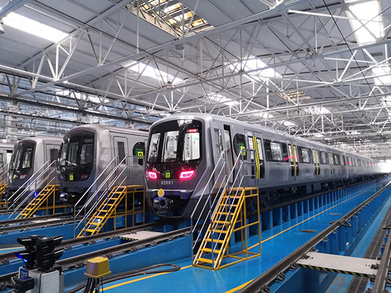 石家莊地鐵二號線列車。 中車齊車集團(tuán)石家莊公司供圖