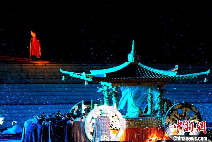 3月17日，西藏拉薩，《文成公主》大型史詩劇演出現(xiàn)場?！±盍?攝