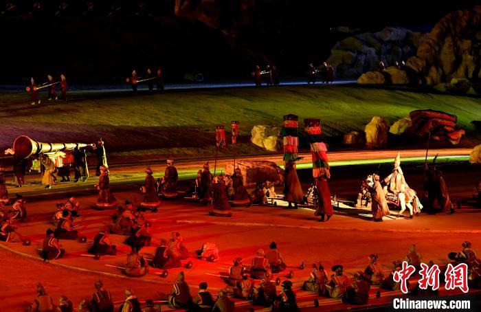3月17日，西藏拉薩，《文成公主》大型史詩劇演出現(xiàn)場?！±盍?攝