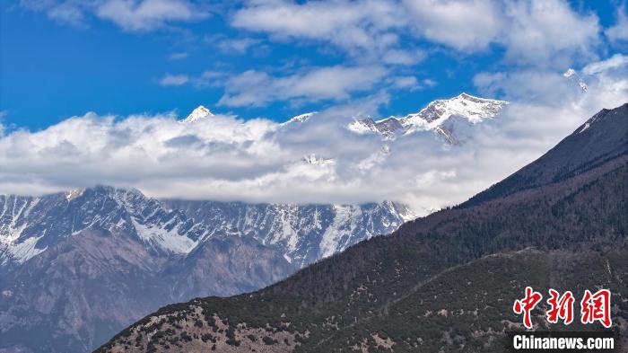 西藏林芝雅魯藏布江沿岸春日景色如畫