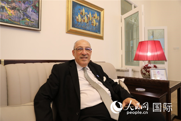 9月6日，摩洛哥駐華大使阿卜杜勒卡迪爾·安薩里接受人民網(wǎng)記者采訪。人民網(wǎng)記者 翟轉(zhuǎn)麗攝