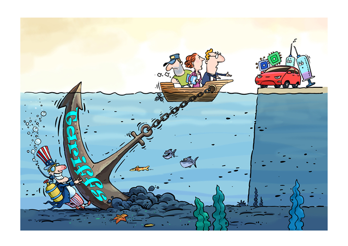 漫畫(huà)作者：馬宏亮（人民網(wǎng)版權(quán)圖片，未經(jīng)授權(quán)請(qǐng)勿轉(zhuǎn)載。）