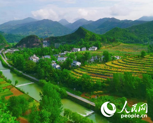 陜西商洛漫川關鎮(zhèn)民宿群。人民網 王麗攝