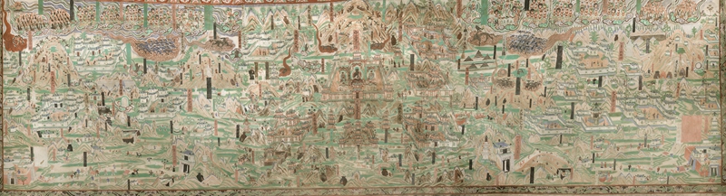 莫高窟第61窟五臺(tái)山圖。