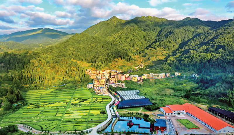 林茂田豐、天藍(lán)水清的“七彩”后洋村。 寧德市委宣傳部供圖 （2023年第24期《求是》雜志刊發(fā)）