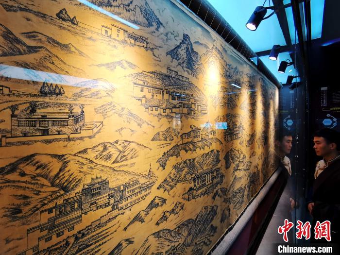 圖為歷代藏醫(yī)藥學(xué)教育機(jī)構(gòu)展示?！?zhí)砀?攝