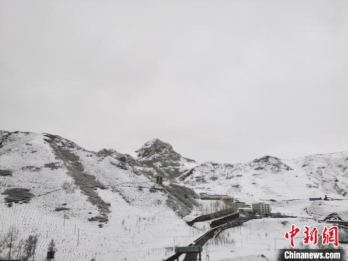 圖為青海省東南部的青沙山區(qū)域銀裝素裹?！?zhí)砀?攝