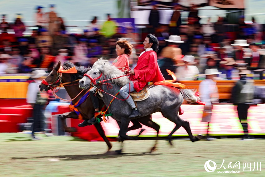 馬術(shù)表演現(xiàn)場(chǎng)。洛絨尼瑪攝