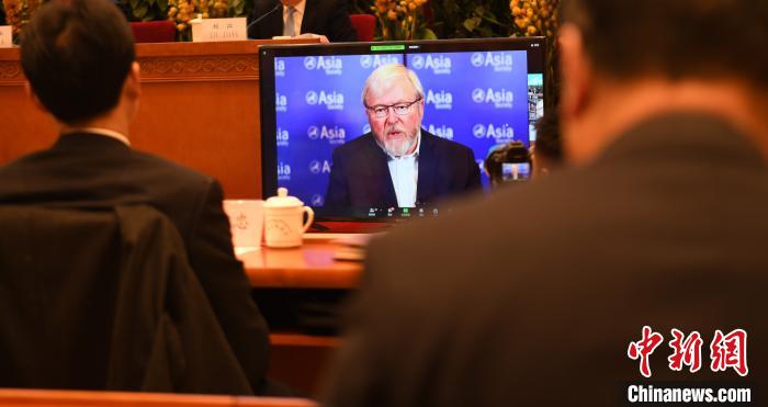 圖為外國專家通過線上進(jìn)行分享交流?！≮w朗 攝