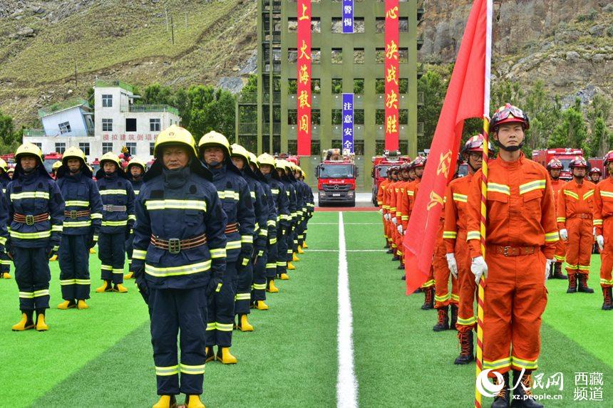 誓師大會現場。人民網 李海霞攝