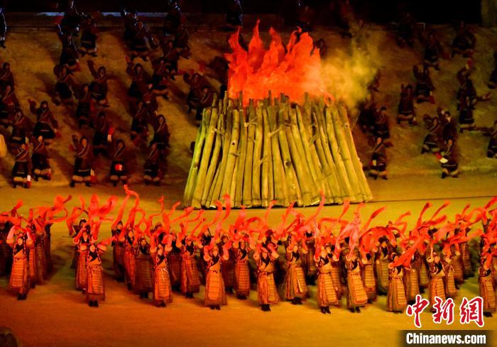 3月17日，西藏拉薩，《文成公主》大型史詩劇演出現(xiàn)場?！±盍?攝