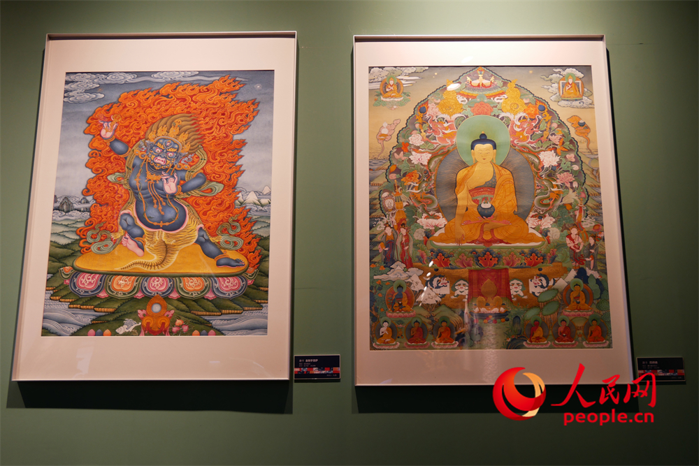 唐卡藝術(shù)作品。人民網(wǎng) 韋衍行攝