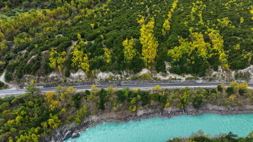 去往墨脫的路上，秋色正明。張澤坤攝