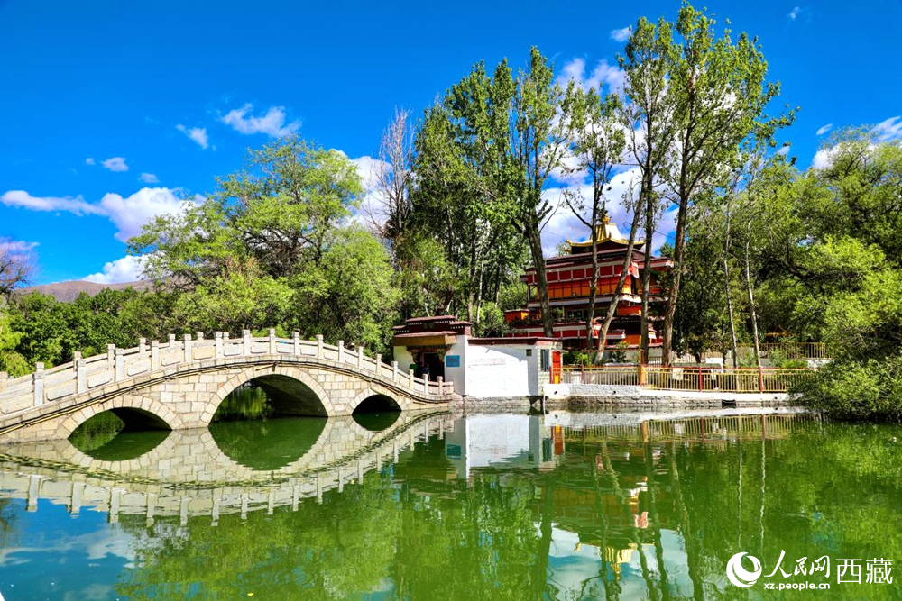 公園內(nèi)綠意盎然。