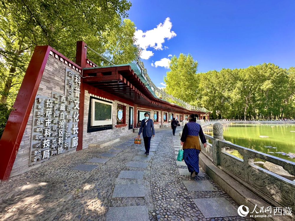 公園內(nèi)的科普文化長(zhǎng)廊。